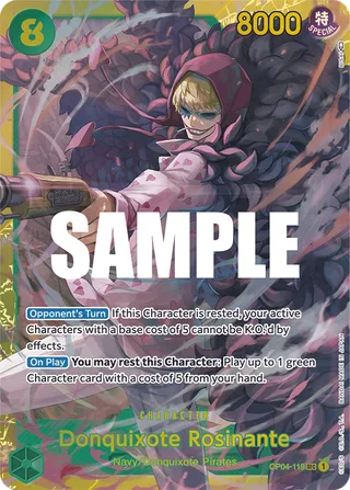 Donquixote Rosinante #OP04-119 · Kingdoms of Intrigue One Piece card