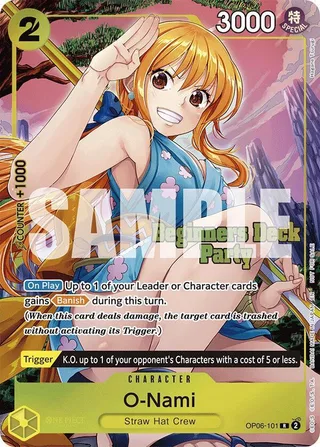 O-Nami (Beginners Deck Party [ST-23] - [ST-28] Winner Pack) #OP06-101-beginners-deck-party-st-23-st-28-winner-pack · One Piece Promotion Cards One Piece card