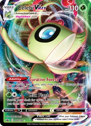 Celebi VMAX #8 · Chilling Reign Pokémon card