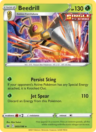 Beedrill #3 · Chilling Reign Pokémon card