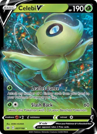 Celebi V #7 · Chilling Reign Pokémon card