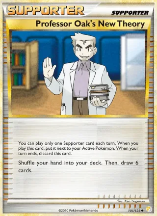 Professor Oak's New Theory #101 · HeartGold SoulSilver Pokémon card