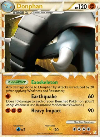 Donphan #107 · HeartGold SoulSilver Pokémon card