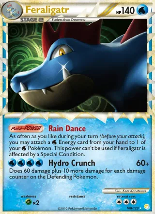 Feraligatr #108 · HeartGold SoulSilver Pokémon card