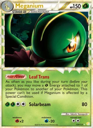 Meganium #109 · HeartGold SoulSilver Pokémon card