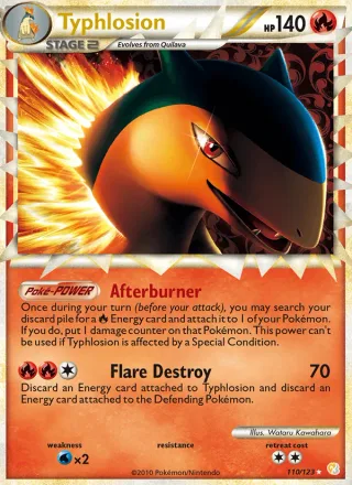 Typhlosion #110 · HeartGold SoulSilver Pokémon card