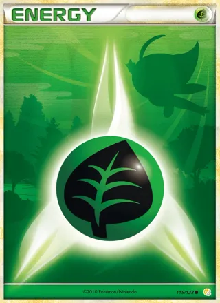 Grass Energy #115 · HeartGold SoulSilver Pokémon card
