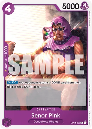 Senor Pink #OP14-065 · The Azure Sea's Seven One Piece card