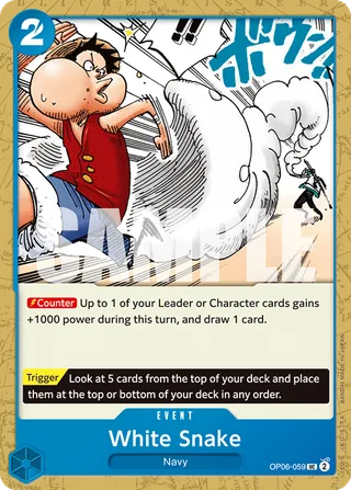 White Snake #OP06-059 · Wings of the Captain Pre-Release Cards One Piece card