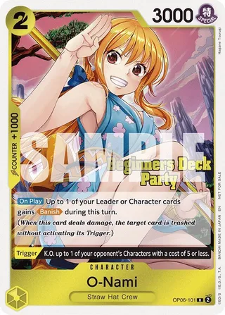 O-Nami (Beginners Deck Party [ST-23] - [ST-28] Participation Pack) #OP06-101-beginners-deck-party-st-23-st-28-participation-pack · One Piece Promotion Cards One Piece card