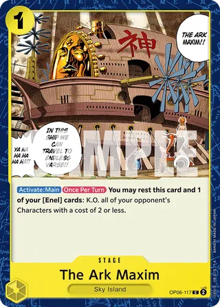 The Ark Maxim #OP06-117 · Wings of the Captain Pre-Release Cards One Piece card