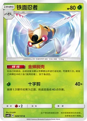 Ninjask (铁面忍者) full card art