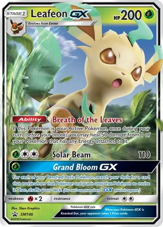 Leafeon GX #SM146 · SM Black Star Promos Pokémon card