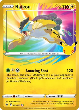 Raikou #012 · 30th Classic Collection Pokémon card