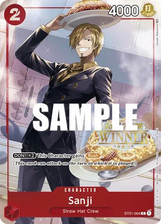 Sanji (Online Regional 2023) [Winner] #ST01-004-online-regional-2023-winner · One Piece Promotion Cards One Piece card
