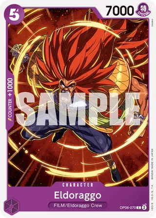 Eldoraggo #OP06-070 · Wings of the Captain Pre-Release Cards One Piece card