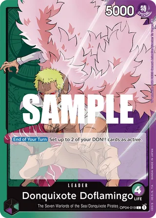 Donquixote Doflamingo #OP04-019 · Kingdoms of Intrigue One Piece card