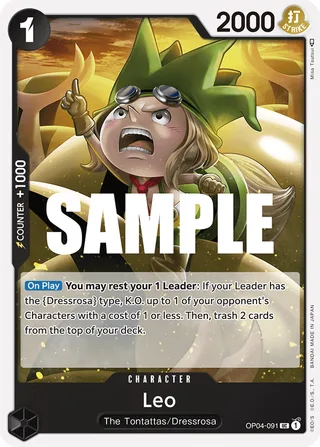Leo #OP04-091 · Kingdoms of Intrigue Pre-Release Cards One Piece card