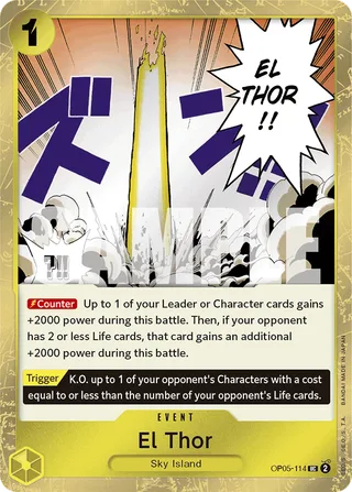El Thor (Textured Foil) #OP05-114-textured-foil · Premium Booster -The Best- One Piece card