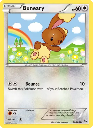 Buneary #84 · Flashfire Pokémon card