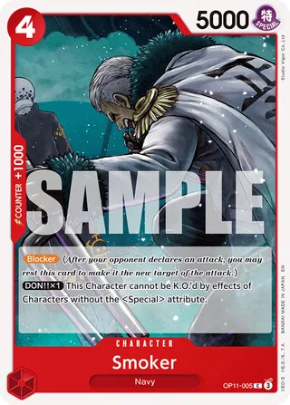 Smoker #OP11-005 · A Fist of Divine Speed Release Event Cards One Piece card