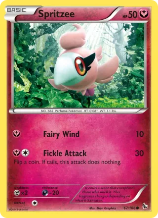 Spritzee #67 · Flashfire Pokémon card