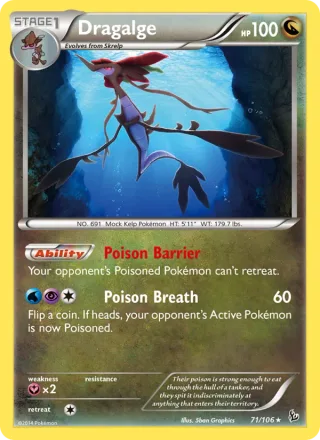 Dragalge #71 · Flashfire Pokémon card