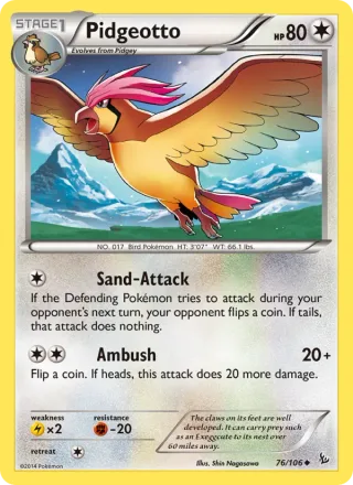 Pidgeotto #76 · Flashfire Pokémon card