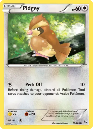 Pidgey #75 · Flashfire Pokémon card