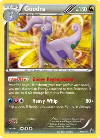 Goodra #74 · Flashfire Pokémon card