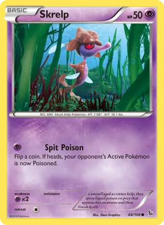 Skrelp #44 · Flashfire Pokémon card
