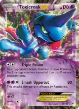 Toxicroak EX · Flashfire Pokémon card