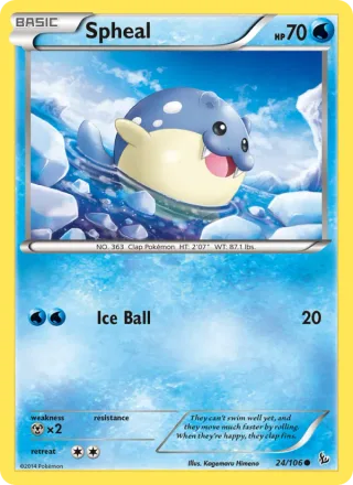 Spheal #24 · Flashfire Pokémon card
