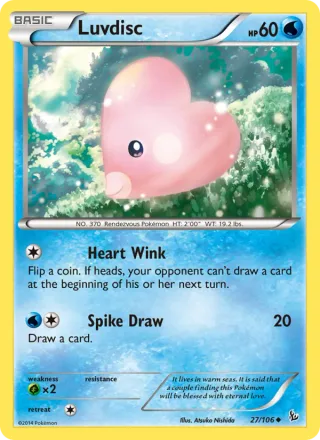 Luvdisc #27 · Flashfire Pokémon card