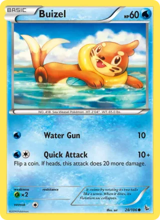 Buizel #28 · Flashfire Pokémon card