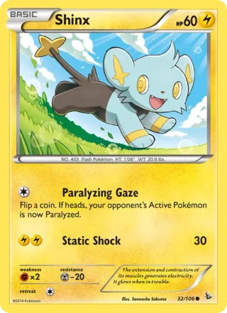 Shinx #32 · Flashfire Pokémon card
