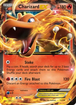 Charizard EX #11 · Flashfire Pokémon card