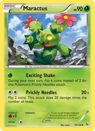 Maractus #10 · Flashfire Pokémon card