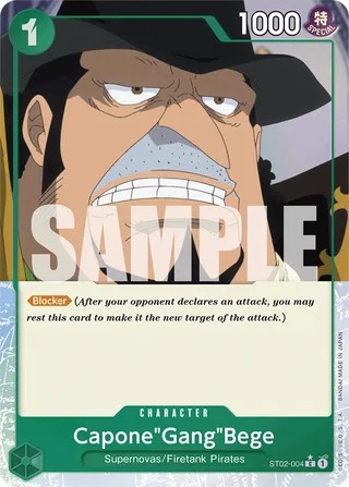 Capone"Gang"Bege (Alternate Art) #ST02-004-alternate-art · Premium Booster -The Best- One Piece card