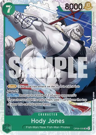Hody Jones (Alternate Art) #OP06-035-alternate-art · Premium Booster -The Best- One Piece card