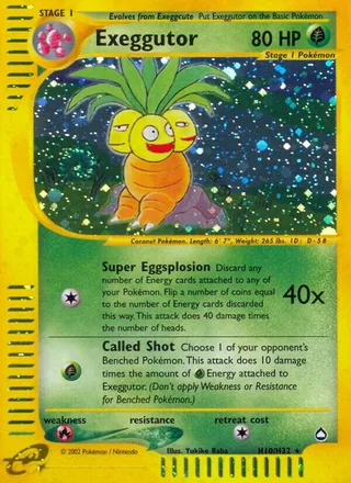 Exeggutor #H10 · Aquapolis Pokémon card