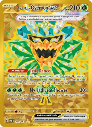 Teal Mask Ogerpon ex #221 · Twilight Masquerade Pokémon card