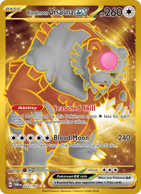 Bloodmoon Ursaluna ex full card art