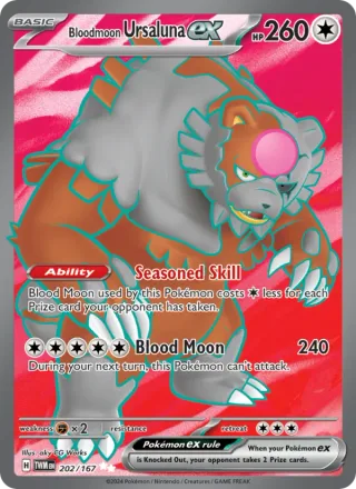 Bloodmoon Ursaluna ex #202 · Twilight Masquerade Pokémon card