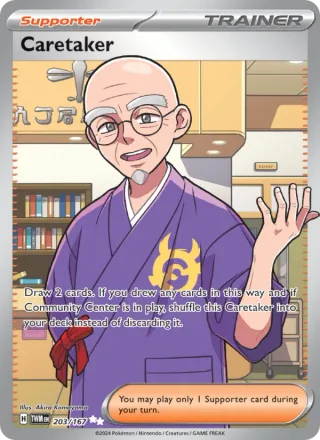 Caretaker #203 · Twilight Masquerade Pokémon card