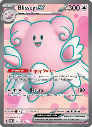 Blissey ex #201 · Twilight Masquerade Pokémon card
