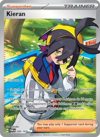 Kieran #206 · Twilight Masquerade Pokémon card