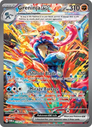 Greninja ex #214 · Twilight Masquerade Pokémon card