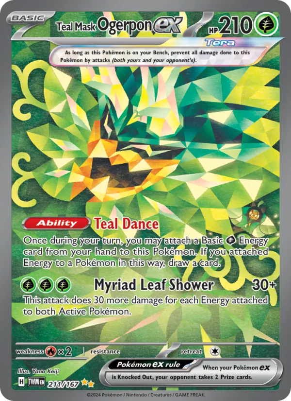 Teal Mask Ogerpon ex full card art