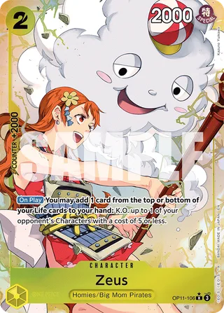 Zeus (Alternate Art) #OP11-106-alternate-art · A Fist of Divine Speed One Piece card